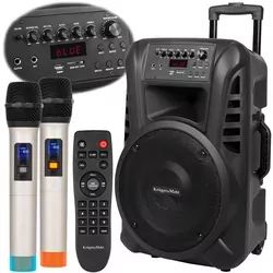 Aktywna kolumna głośnikowa Głośnik Bluetooth Krüger&amp;Matz 40W USB FM SD + pilot + 2 mikrofony bezprzewodowe