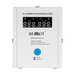 Automatyczny stabilizator napięcia KEMOT SER-1000-S, czarny, moc 1000VA, opóźnienie DELAY
