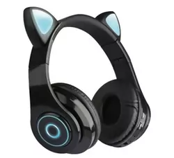 Bezprzewodowe nauszne słuchawki z uszami Bluetooth czarne