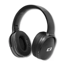 Bezprzewodowe słuchawki bluetooth nauszne z mikrofonem Qoltec Super BassDYNAMIC FM SD - czarne