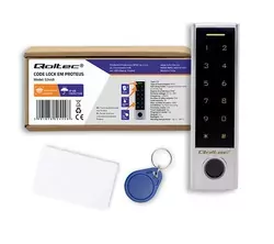 Dotykowy zamek szyfrowy z czytnikiem linii papilarnych RFID Qoltec Proteus kod karta brelok dzwonek