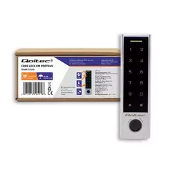 Dotykowy zamek szyfrowy z czytnikiem linii papilarnych RFID Qoltec Proteus kod karta brelok dzwonek