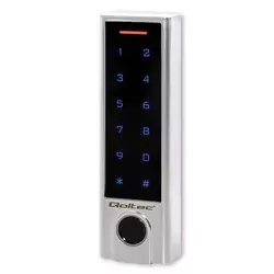 Dotykowy zamek szyfrowy z czytnikiem linii papilarnych RFID Qoltec Proteus kod karta brelok dzwonek