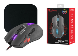 Gamingowa podświetlana mysz dla graczy GENESIS XENON 200 RGB 3200DPI   podkładka