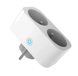 Gniazdo sieciowe z uziemieniem podwójne sterowane zdalnie gniazdko WiFi Smart Home LTC