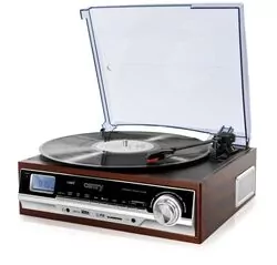 Gramofon Camry CR 1168 czarny - Bluetooth, USB, nagrywanie MP3, 3W głośniki