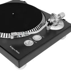 Gramofon Kruger&amp;Matz TT-602 srebrny, USB, digitalizacja, RCA, przedwzmacniacz