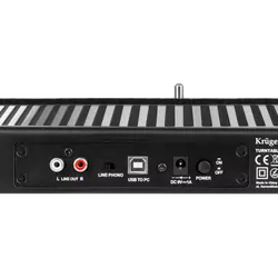 Gramofon Kruger&amp;Matz TT-602 srebrny, USB, digitalizacja, RCA, przedwzmacniacz
