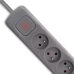 Listwa antyprzepięciowa 6 gniazd z uziemieniem Qoltec 2xUSB 1.8m szara