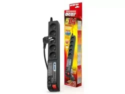 Listwa zasilająca ACAR 230V PL czarna 504W 1.5m 5X
