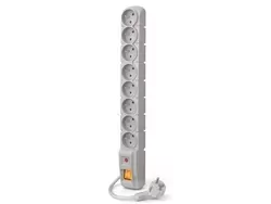 Listwa zasilająca ACAR S8 PL szara 1.5m 8X 230V
