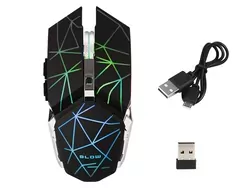 Mysz gamingowa bezprzewodowa BLOW HURRICANE 3 + mata podświetlana LED GRB + chłodząca podstawka 
