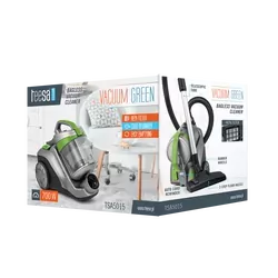 Odkurzacz bezworkowy   ssawka szczelinowa TEESA VACUUM GREEN   ssawka okrągła   dwustopniowa ssawka podłogowa