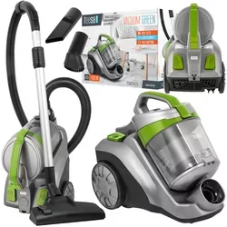 Odkurzacz bezworkowy   ssawka szczelinowa TEESA VACUUM GREEN   ssawka okrągła   dwustopniowa ssawka podłogowa
