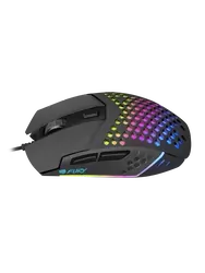 Podświetlana gamingowa mysz FURY BATTLER 6400DPI lekka + mata