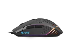 Podświetlana gamingowa mysz FURY BATTLER 6400DPI lekka + mata