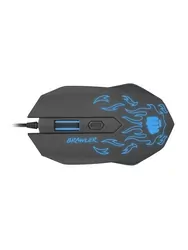 Podświetlana gamingowa mysz FURY BRAWLER + mata podświetlana 
