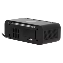 Radiobudzik Adler AD 1192B czarny, Bluetooth 5.0, ładowarka bezprzewodowa 5W, LED