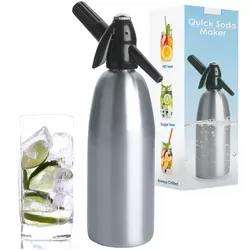 Saturator  do wody syfon srebrny QUICK SODA SA-01A 1L