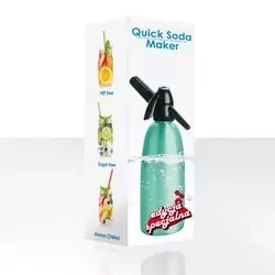 Saturator QUICK SODA 1L syfon do wody miętowy   25 naboi   5 kostek lodu