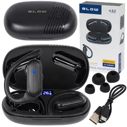 Słuchawki bezprzewodowe BLOW BTE800 black, Bluetooth 5.3, odporność na kurz i wodę