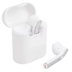 Słuchawki bezprzewodowe douszne Bluetooth z mikrofonem białe/srebrne TWS ART