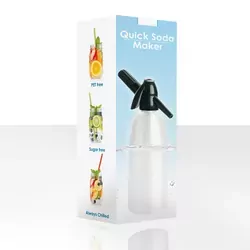Syfon do wody saturator 1L QUICK SODA biały   25 naboi   5 kostek lodu