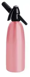 Syfon do wody saturator QUICK SODA 1L różowy   25 naboi   5 kostek lodu