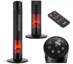 Termowentylator kolumnowy z funkcją imitacji kominka 1000/2000W PTC   pilot