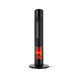 Termowentylator kolumnowy z funkcją imitacji kominka 1000/2000W PTC   pilot