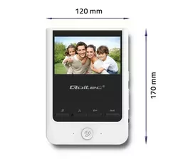 Wideodomofon Qoltec Theon 4 TFT LCD biały 4.3"