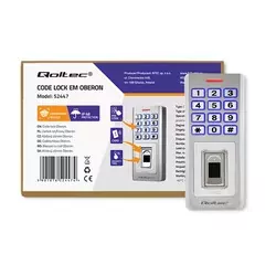 Zamek szyfrowy z czytnikiem linii papilarnych Qoltec Oberon RFID kod karta dzwonek brelok