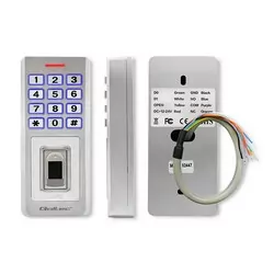 Zamek szyfrowy z czytnikiem linii papilarnych Qoltec Oberon RFID kod karta dzwonek brelok