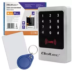 Zamek szyfrowy z czytnikiem RFID Qoltec MIMAS brelok dzwonek kod karta