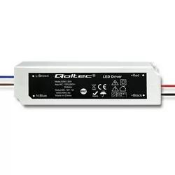 Zasilacz impulsowy LED Qoltec IP67 36W 12V 3A wodoodporny, zabezpieczenia, wysoka efektywność