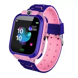 Zegarek dla dzieci smartwatch Q12 różowy wodoodporny