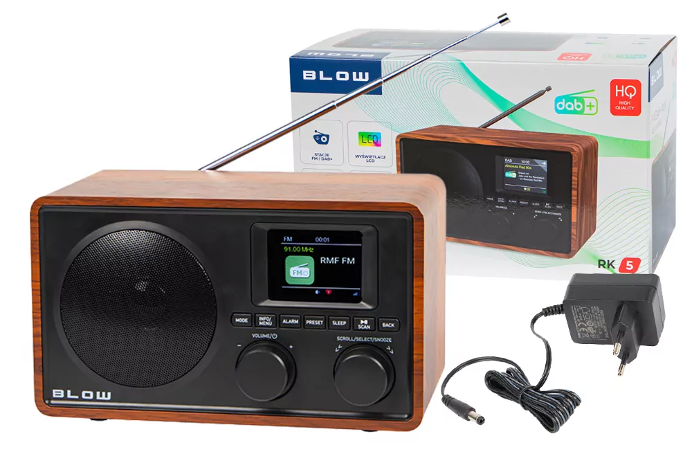 Radio kuchenne BLOW RK5 czarne Bluetooth FM/DAB+ alarm timer uśpienia