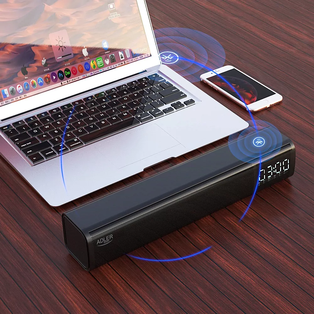 Głośnik Bluetooth Przenośny Adler AD 1191 z budzikiem