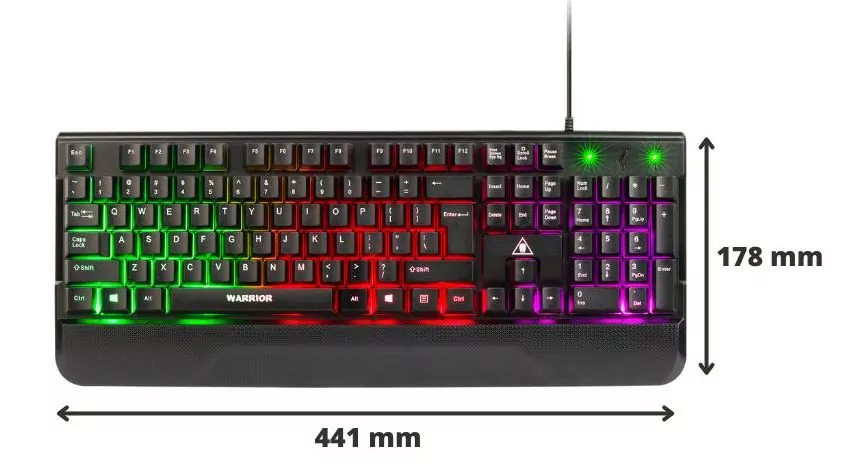 Gamingowa klawiatura Kruger&Matz Warrior GK-80 LED RGB + mata podświetlana + mysz gamingowa