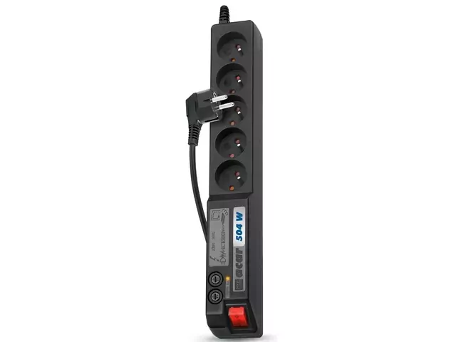 Listwa zasilająca ACAR 230V PL czarna 504W 1.5m 5X