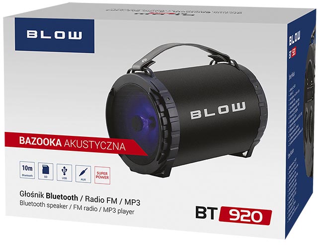 Głośnik bezprzewodowy bluetooth Blow BT920 Bazooka 120W PMPO
