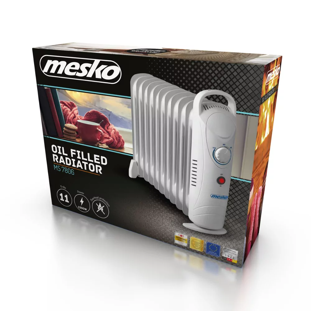 Grzejnik olejowy 11 żeberek Mesko MS 7806 1200W