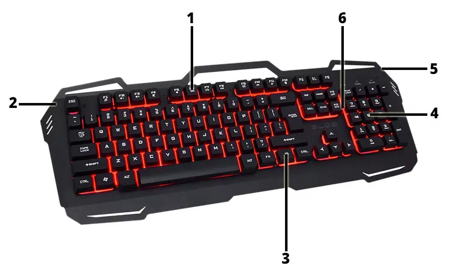 Klawiatura podświetlana gamingowa BLOW COLD STEEL + mata + mysz  + głośniki BT760TWS