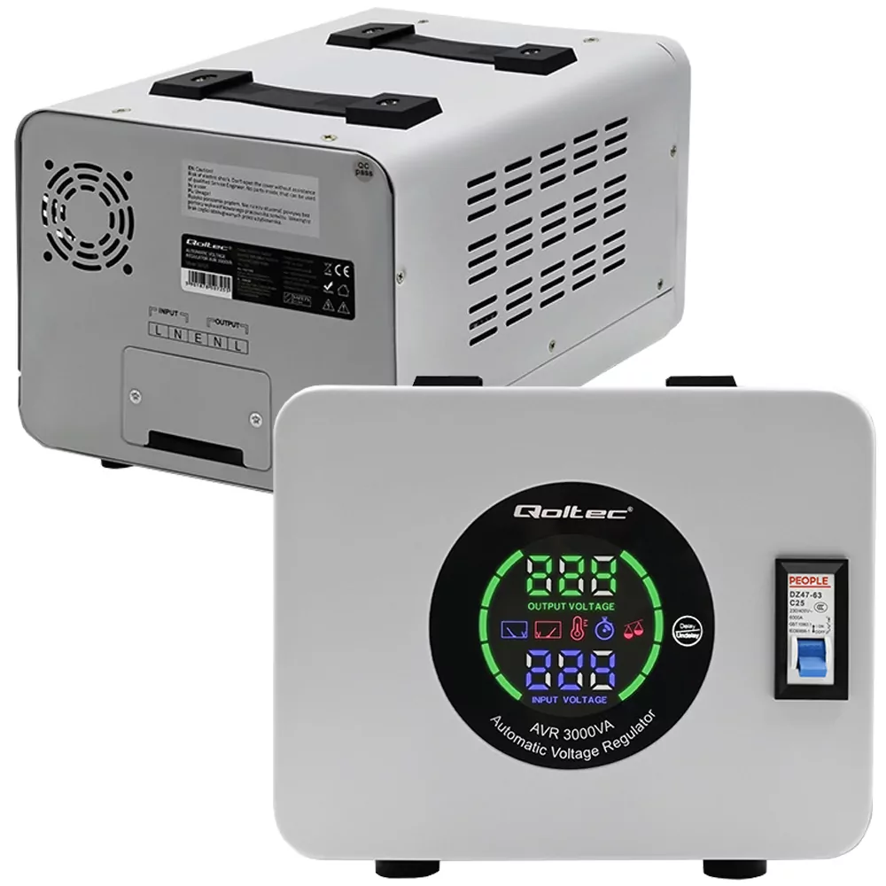 Automatyczny stabilizator napięcia Qoltec AVR 3000VA 2400W Qoltec