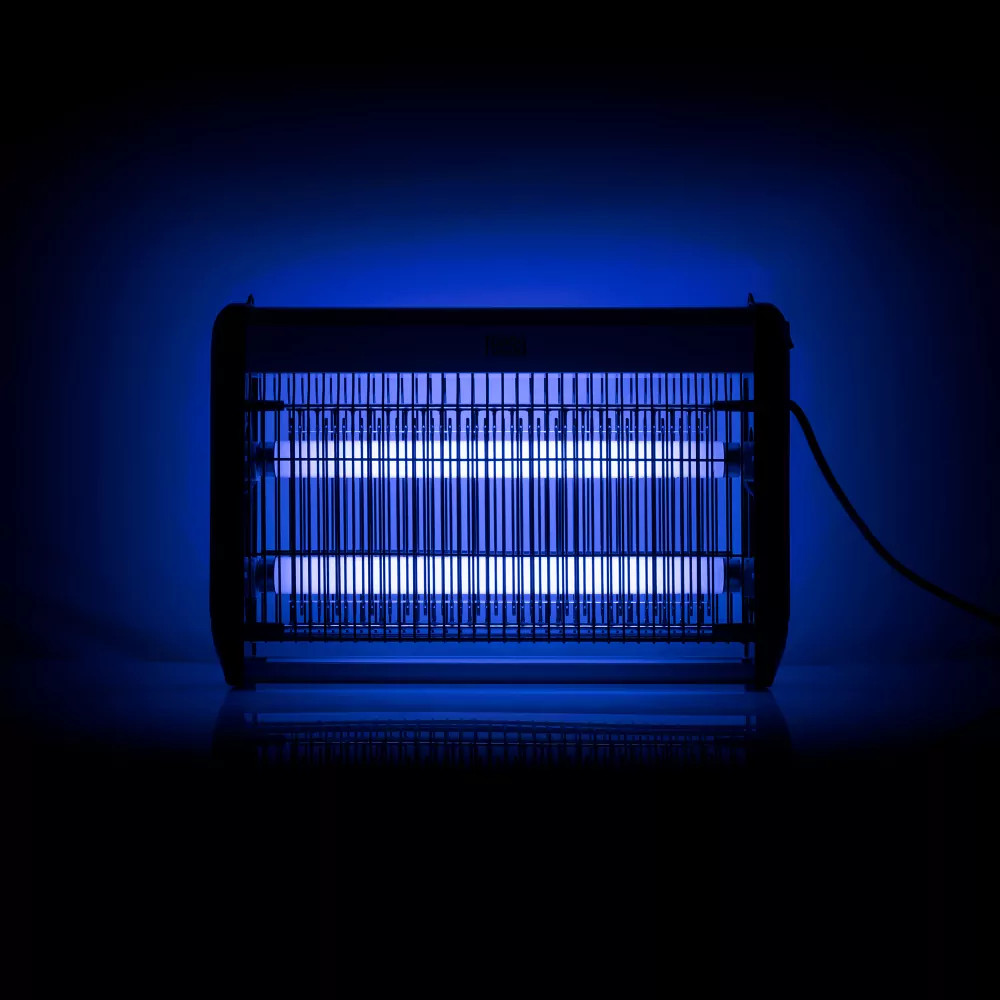 Lampa owadobójcza TEESA UV 2x10W rażąca na komary muchy ćmy