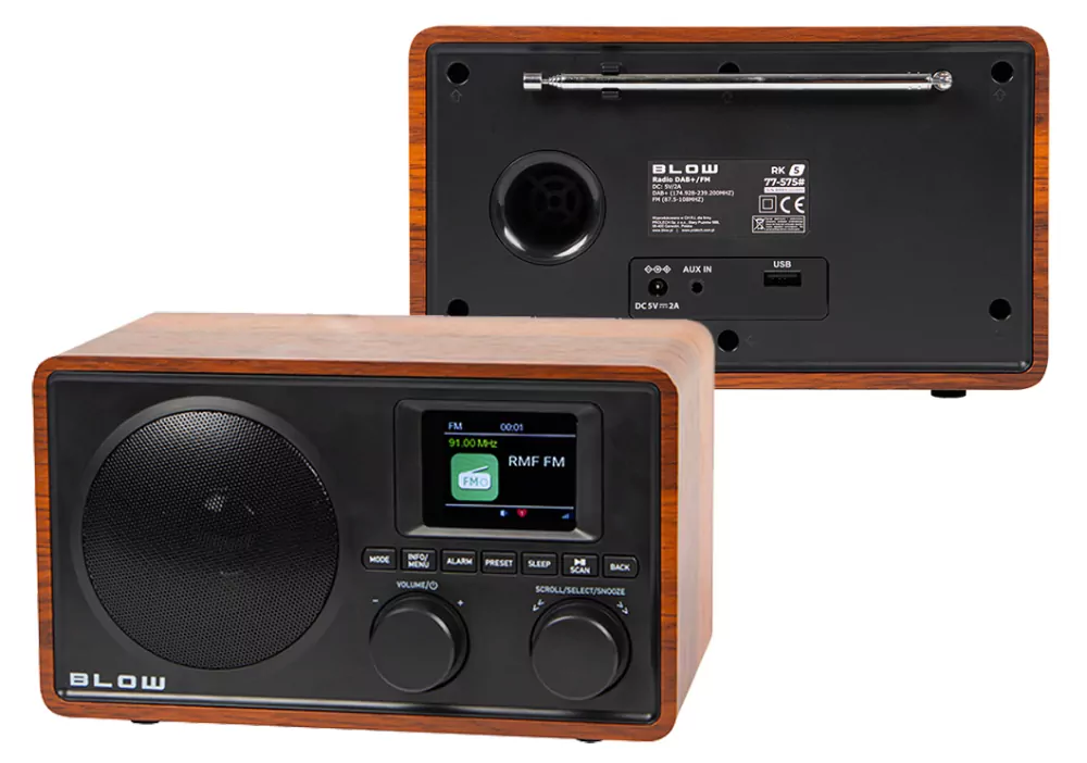 Radio kuchenne BLOW RK5 czarne Bluetooth FM/DAB+ alarm timer uśpienia