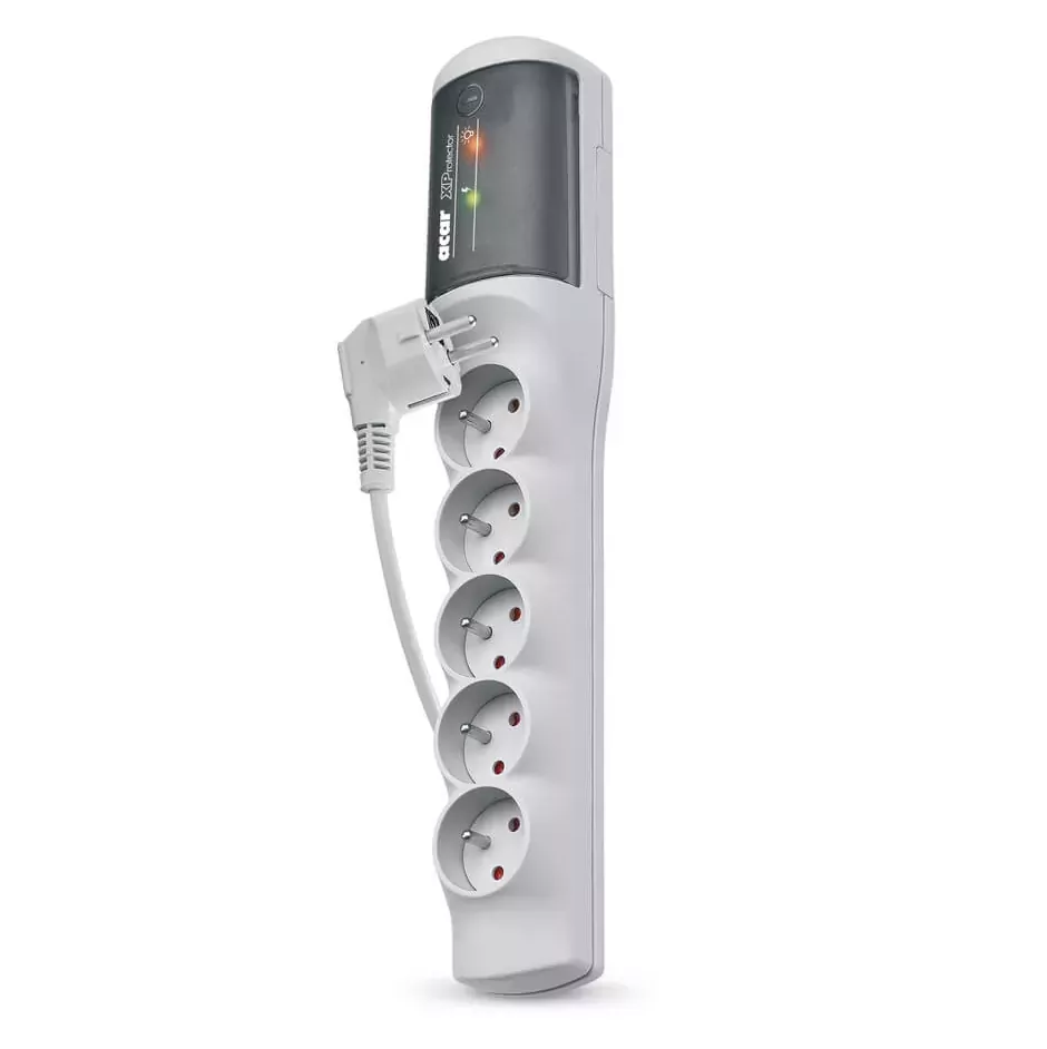 Przedłużacz przeciwprzepięciowy listwa ACAR XProtector STANDARD 5 gniazd 3m szara