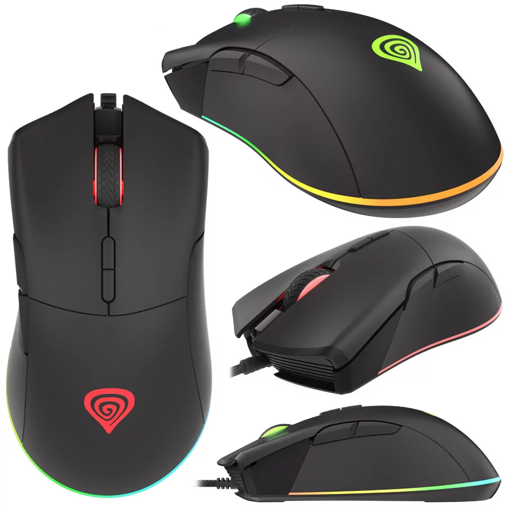 Podświetlana mysz gamingowa dla graczy  GENESIS KRYPTON 290  6400DPI + oprogramowanie
