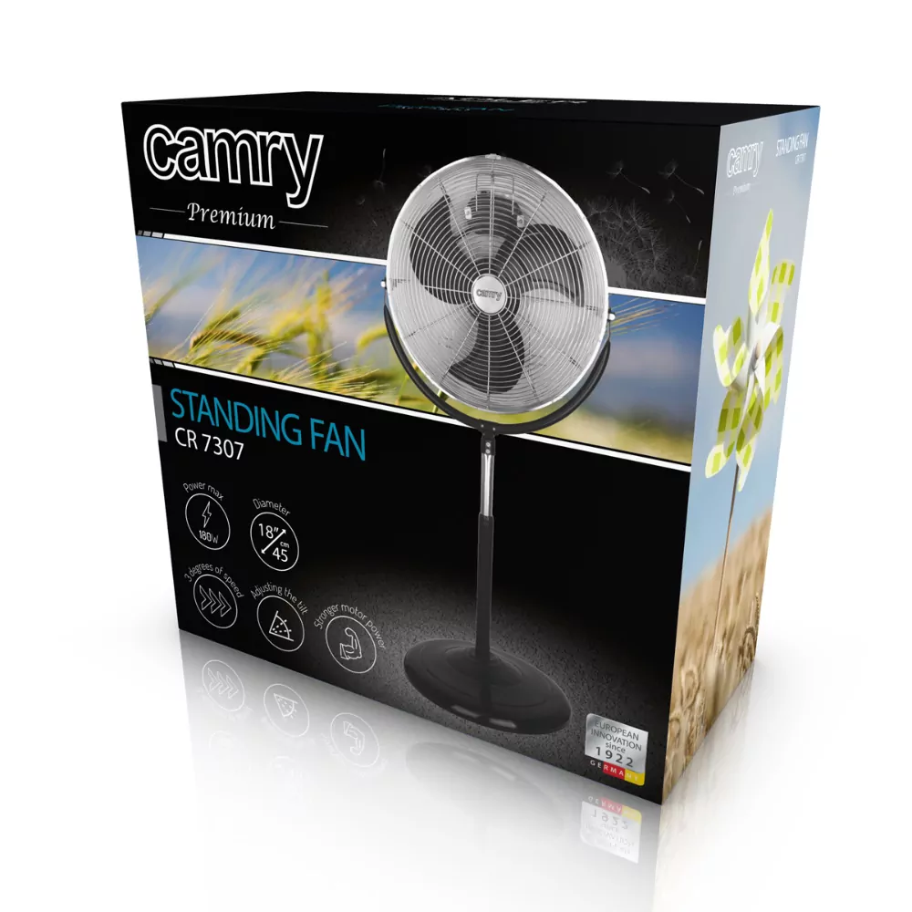 Cyrkulator wentylator podłogowy Camry CR 7307 wiatrak 45 cm
