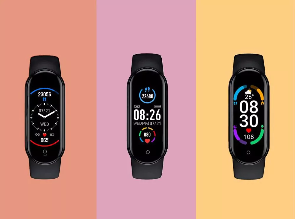 Zegarek smartband sportowa opaska R2invest M7 ładowanie magnetyczne 